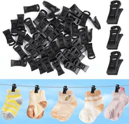 Thijox - 60 Stuks Sokkenklemmen voor Wasmachine en Droger, Innovatieve Sokkenclips met Veerbelast Ontwerp, Draagbare Washaken voor Drogen en Bewaren v — thumbnail 1