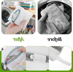 4 Stuks Kleine Mesh Waszakken, Duurzame Polyester Opbergzakken voor Geurige Parels, Reiswas Organizer, Bescherming voor Delicate Kleding — thumbnail 2
