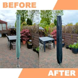 Waslijn Cover 180x16x16cm Waterdicht en Stofdicht voor Patio Droogrek - Bescherming tegen Sneeuw en Zon - Oxford Stof — thumbnail 2
