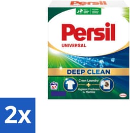 2 x Persil – Waspoeder – Witte Was - 57 Wasbeurten - Wasmiddel - Waspoeder - Diep Reinigen - Vlekken Verwijderen - Frisheid — thumbnail 1