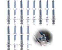 Ankerbouten Set - Bevestigingsanker Schroeven - Beton Verankeren - Hoge Verankeringskracht - M12 x 120mm - Verzinkt — afbeelding 1