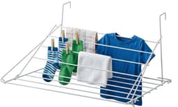 Koopman Inklapbaar wasgoedrekje/droogrek - 2x - Ophangbaar - 58 x 73 cm - radiator/deur — thumbnail 2