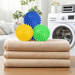 4-stuks Droogballen - Wasdroogballen - Alternatief voor wasverzachter - Wasreinigingsballen - Voorkomt klitten - Verzacht en maakt kleding luchtig - Geschikt voor wasmachines en drogers thuis, op de campus, enz. - Groen — thumbnail 4