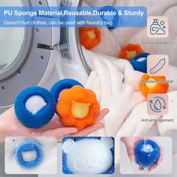 Haarverwijderaar voor Wasmachine - 8 Herbruikbare Lint Balls - Dierenharen en Pluisjes Vanger voor Wasmachine — thumbnail 2