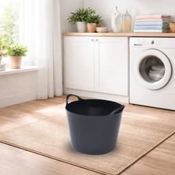 Whitefurze Flexibele emmer - 14 liter - Kunststof - Zwart - 32 x 36 x 25 cm — thumbnail 2