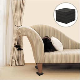 Anti-vibratie Matten - Apparaat Dempers - Stil Huishouden - Vierkant Ontwerp - Compact Formaat - Zwart — thumbnail 2