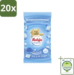 20 x Robijn Droogtrommeldoekjes Morgenfris 20 stuks per verpakking - Grootverpakking - Droogtrommeldoekjes - Wasgoed Drogen - Frisse Geur - Wasgoed Verzorgen - Kleuren Beschermen — thumbnail 1