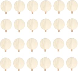 Adventskalender met houten knijpers en ronde schijf voor stickers - DIY design - cadeauknijpers - 4 cm. — thumbnail 1