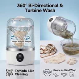 Draadloze Mini Wasmachine BPA Vrij Draagbare Sokkenwasser Voor Reizen Studentenkamer Camping En Kleine Huishoudens Snelle Handmatige Was — thumbnail 4