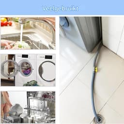 Afvoerslang Verlengstuk Voor Wasmachine - 1,5 m - Flexibel - 1 Stuks - Groen — thumbnail 3