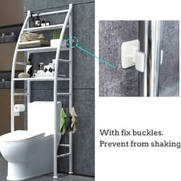 Flolife - Multifunctioneel 3-Laags Opbergrek – Voor Toilet & Wasmachine – Zonder Boren – Ruimtebesparende Organizer — thumbnail 4