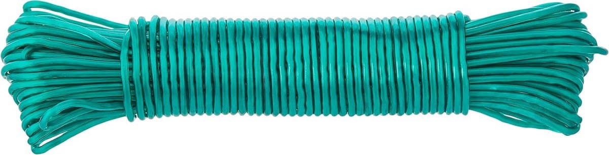 Stevige Waslijn Polypropyleen Groen Inclusief Spanner 20 Meter — afbeelding 1