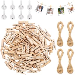 Mini-houten knijpers - set van 200 - natuurlijk hout - creatief knutselen — thumbnail 1