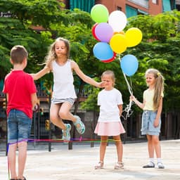JGS Premium - Gummitwist 4 meter lang voor kinderen | Springspellen met handleiding | Binnen en buiten tuinspel | Regenboogband | Cadeau — thumbnail 3
