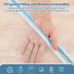 Set van 2 Grote Herbruikbare Wasnetten voor de Wasmachine - Ideaal voor Kleding, Jassen en Sweaters (XXL 60 x 80 cm, XXXL 90 x 110 cm) — thumbnail 4