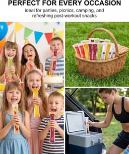 IJszakken Set - Transparant - 50 Stuks - Met Siliconen Trechter - Voor Gezonde Snacks en Desserts — thumbnail 2