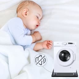 VHV - Wasmachine lekbak 60x60 cm - 4 Trillingsdempers wasmachine - Siliconen opvangbak - Opvangbak tegen lekkage - Lekbescherming, badkuip voor wasmachines, drogers, vaatwassers, koelkasten, airconditioners - Trillingsmat — thumbnail 5