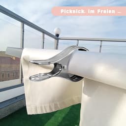 8 stuks handdoekklemmen voor strandstoelen, wasknijpers, grote roestvrijstalen handdoekklemmen, strandhanddoek voor strand, vakantie, outdoor, zwembad (zilver) — thumbnail 2