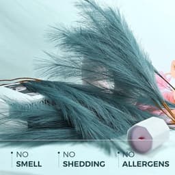 Gedroogde bloemen, bohemien-decoratie voor bruiloft en woonkamer, blauw — thumbnail 2