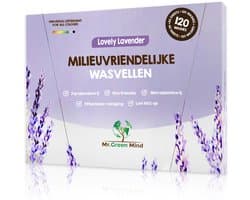 Mr. Green Mind Wasstrips - 120 Wasbeurten -- Lovely lavender- Wasmiddel Wasmiddeldoekjes incl. wasverzachter