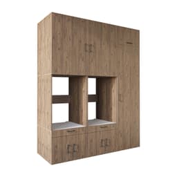 Roomart SERIE 3 Wasmachine Ombouwkast 194x240 cm - Dubbele Kast met Hoge Kast 60 - Eiken — thumbnail 1
