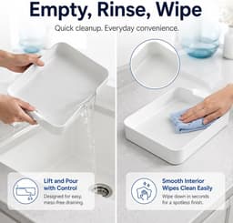 4 stuks -Universele Lekbak Wasmachine - Opvangbak Tegen Lekkage - Afvoerbak voor Wasmachine en Vaatwasser - Eenvoudig te Installeren - Bescherm de Vloer - Afvoerbak Voor Wasmachines - 18cm - Wit — thumbnail 5