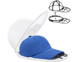 Baseballpettenreiniger, opvouwbare wasmand, reinigingsmand voor petten voor de wasmachine en vaatwasser, pettenreiniger, beschermende vormhouder met wasframe