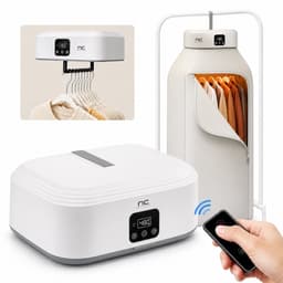 North Collective Portable Droger - Droogrek Elektirsch - Draagbare Droger - Opvouwbaar - Snel Kleding Drogen - Ultra Stil - 10 kg Draaglast - Wit — thumbnail 1