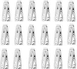 20 roestvrijstalen wasknijpers - winddicht en multifunctioneel - sterke klem voor kleding en handdoeken — thumbnail 1