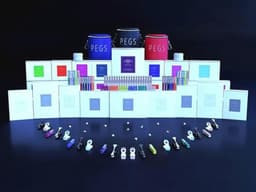 Houten Kledingknijpers voor Waslijn - 100 Stuks Multicolor — thumbnail 2