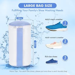 2 schoenwaszakken - Gemakkelijk om schoenen schoon te maken - Draagbaar - Wit — thumbnail 5
