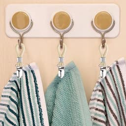Handdoekclips - Theedoekclips - Set van 6 - Katoen - Metalen klemmen - Ophangen kleding strandhanddoeken - Keuken badkamer kasten - Geschikt voor alle handdoeken - Diverse kleuren en modellen — thumbnail 2