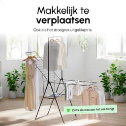 Wasrek - Droogrek Inklapbaar - 28 meter drooglengte - Zwart – Bodo — thumbnail 5