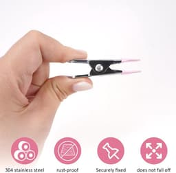 50x Roestvrijstalen Wasknijpers - Multifunctionele Metalen Klemmen voor Kleding en Afdichting — thumbnail 5