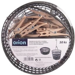 Orion - Wasknijpers - 50 stuks - Opvouwbare Mand - Grijs en Beige — thumbnail 4