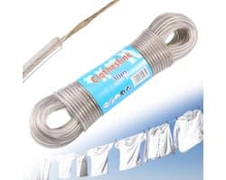 30 m Waslijn Touw - Sterke Draad voor Buiten - Roestvrij en Waterdicht - 4 mm Diameter
