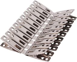 80x Sterke Metalen Wasknijpers RVS - Duurzame Kledingclips voor Binnen en Buiten — thumbnail 1