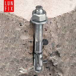LUN FIX - Bolzenankers 12x200 mm - 25 stk - verzinkt staal - beton, pergola, hek, poortbevestiging — thumbnail 2