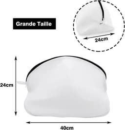 Allecta - Set van 4 wasnetten voor wasmachine - Schoenen en kleding beschermen - Opbergtas met ritssluiting - 4 stuks — thumbnail 3