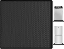 Unyqoos® Zwarte siliconen mat van 60x60 cm voor bescherming van vloer en apparaten — thumbnail 1
