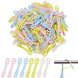 120 stuks winddichte hangerbevestigingen 57x12 mm kleurrijke siliconen hangergespen 4 kleuren winddichte kledinghangerstriphaak voor buiten waslijn reizen hangende kleding — thumbnail 1