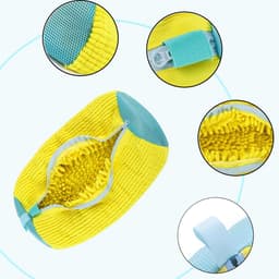 Wasmachine, 1 stuk Waszak Schoenen Borstels, Wasmachine Wasnet Schoenen, Anti-vervorming, Met Ritssluiting, Schoenzak voor Wasmachine en Droger, Blauw — thumbnail 3