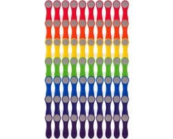 Kleurige Wasknijpers - 70 Stuks Met RVS Veersystemen en Zachte Grip