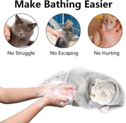 Multifunctionele Waszak voor Katten - Veilig Badderen, Nagels Knippen en Verzorging met Anti-bijtfunctie — thumbnail 5