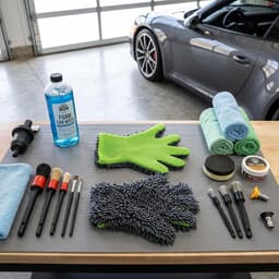 Auto Schoonmakende Handschoenen, Microfiber Multifunctionele Vijf Vinger Waswanten Voor Interieur En Exterieur Reiniging Washandschoen Chemische Jongens Washandschoen — thumbnail 4