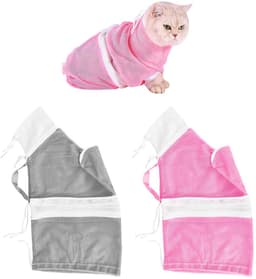 Dailygoods- Waszakken Set van 2 - Verstelbare Opvangzak - Kattentoiletaccessoires - Netstof - Luchtdoorlatend - Afmetingen 60 x 32 cm - Kattenwaszak — thumbnail 1