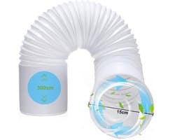Dailygoods- Afvoerslang 3m 150mm - Flexibele Slang - Dompelpomp - Airco Slang - Opvouwbare Ontluchtingsslang - PP-Materiaal - Luchtafvoerslang