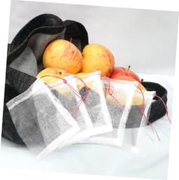 Fruit Beschermzakken - Netzakken Tuin - Fruit Beschermen - Met Touwtjes - 150 Stuks - Wit — thumbnail 5