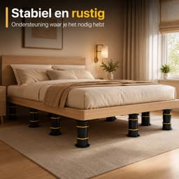 JustValue verstelbare steunpoten - set van 4 - 21,3 tot 33 cm - voor meubels en apparaten - zwart — thumbnail 5