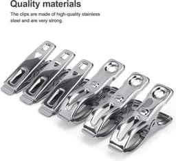 40 stuks roestvrijstalen wasknijpers, wasknijpers, klein, hartvormig ontwerp, wasknijpers voor strandlaken, winddichte wasknijpers voor sokken, handdoeken, kleding — thumbnail 5